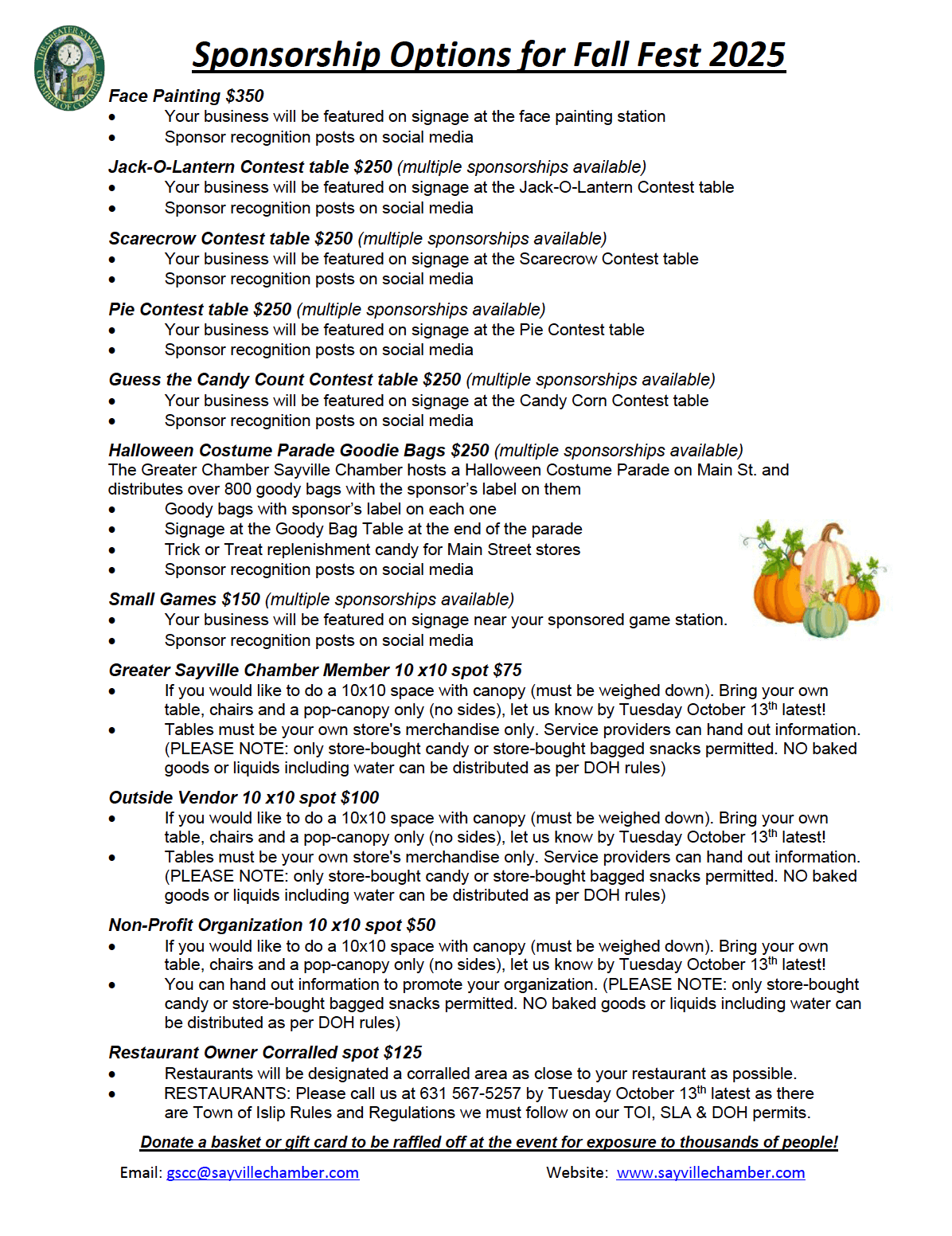 Fall Fest Sponsorships 2025