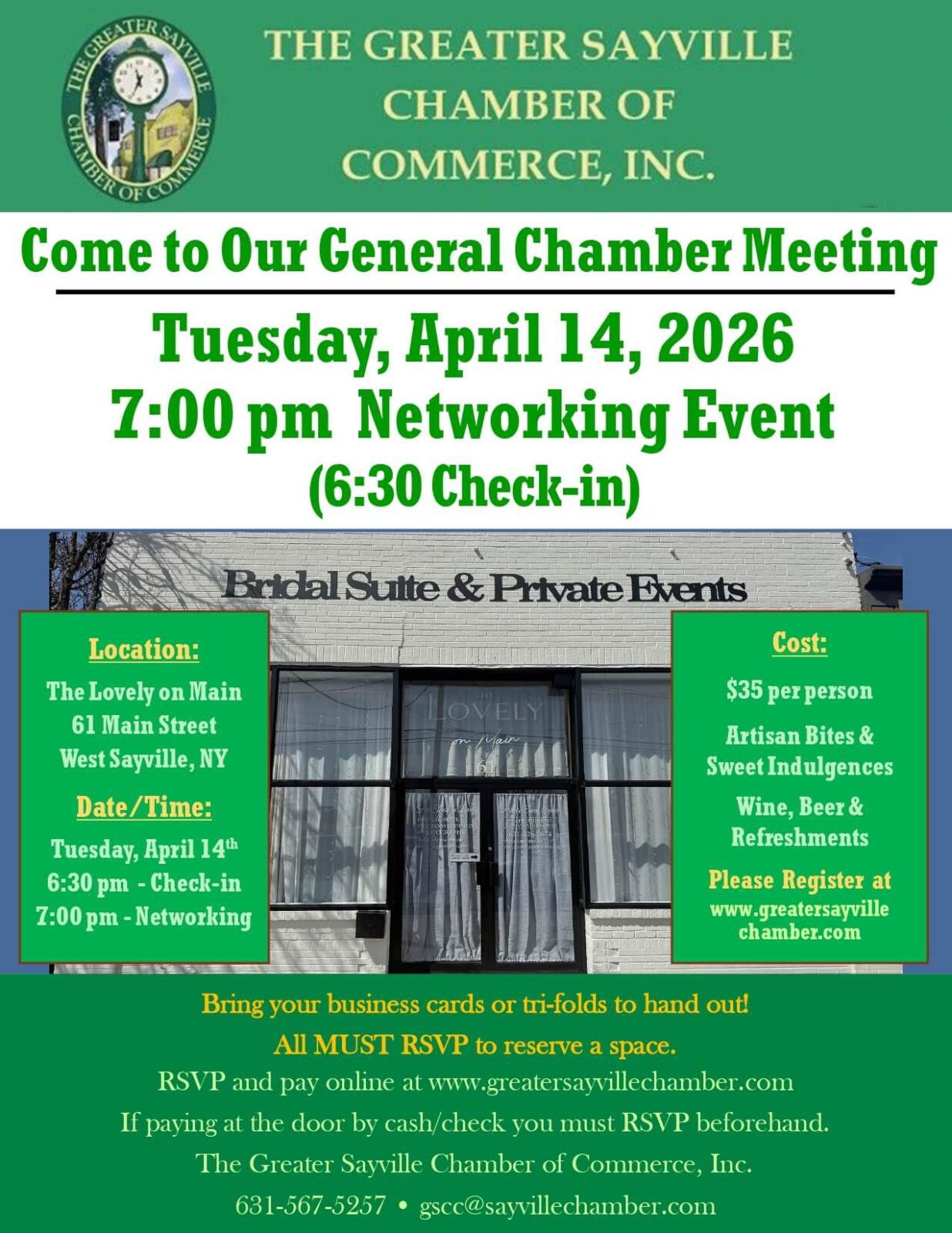 Chamber General Meeting Lovely April 2026