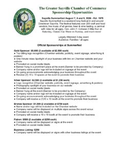 Summerfest 2026 Sponsor form Summerfest 2026 Sponsor form